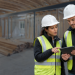 A GC and PM looking over change orders on their construction project management software.